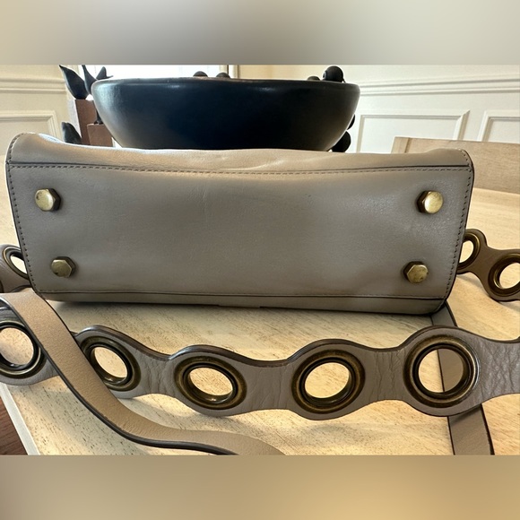 Rebecca Minkoff Gray taupe leather ring, satchel shoulder Crossbody bag - Picture 12 of 14